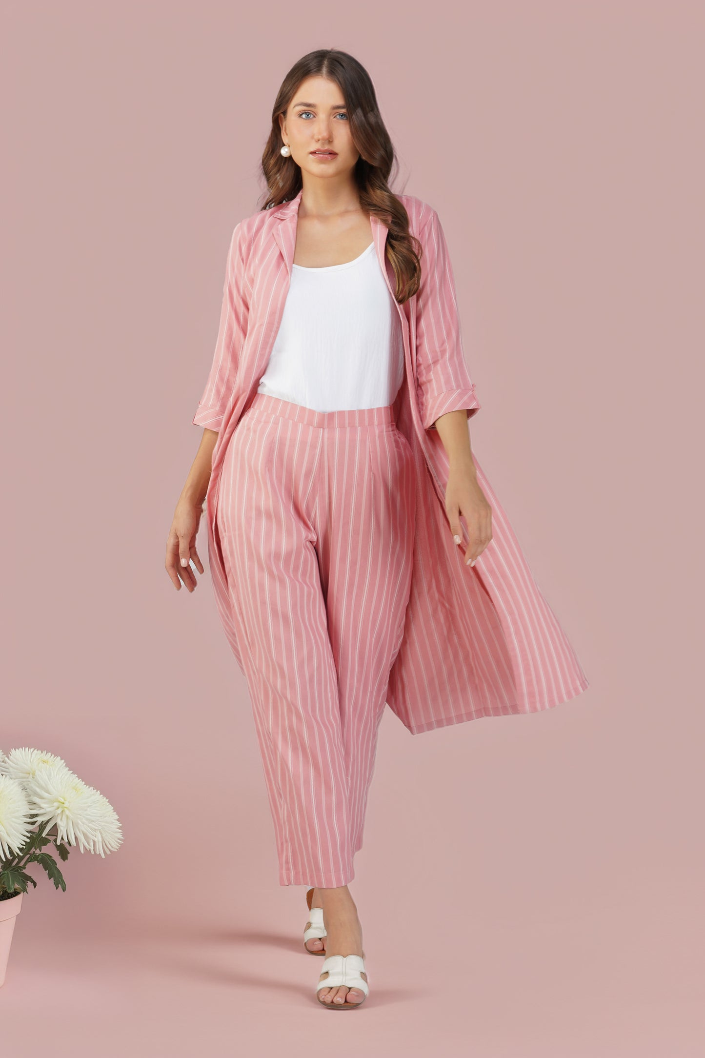 Raahi Jacket Co-ord - Pink